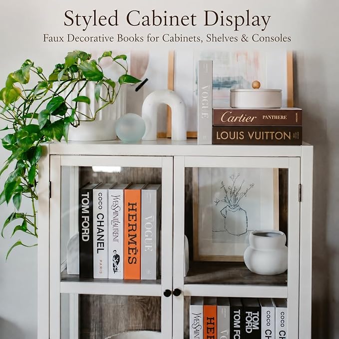 PROBENEX Suite Faux Decorative Books Set of 7 | Not Real Books(Cardboard Boxes) | Bulk Pricing for Home Staging, Interior Design & Airbnb | Luxury Designer Coffee Table | Modern Shelf Decor