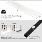 Venusmiles Floating Shelves for Wall, 72 Inch Wide x 12 Inch Deep Floating Shelves, Long Wood Floating Wall Shelf Shelves for Living Room Bathroom Bedroom Kitchen Home - (White, 72" W x 12" D x 2" H)