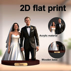 Personalized 3D Cartoon Wedding Photo Desktop Display Custom Newlyweds Anniversary Desk Ornament Bedside Table Decoration Gift'S For The Groom Bride Son And Daughter (Wedding cartoon)
