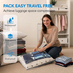 13 Pack Vacuum Seal Bags for Clothing Travel with Electric Pump, Space Saver Vacuum Storage Bags Sealed, Compression Packing Bags for Luggage, Blankets Clothes, Comforter (2 Jumbo+3 L+3 M+5 S)
