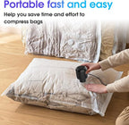 Vacuum Storage Bags Electric Air Pump, Dual-Interface Design Compatible With Various Vacuum Seal Bags For Clothing/Quilts/Blankets