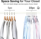 TOPIA HANGER Metal Hangers 30 Pack, Non Slip Clothes Hangers Space Saving, Heavy Duty Rubber Coated Wire Hanger for Coat, Shirt, Dress, Pants-Black, CT12H30