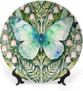 Christmas China Plates for Display William Morris Forest Flowers And Butterflies Wall Club Supplies Hanging Decorative Tiles with Display Stand Custom Gifts for Men Women, 6", 7", 8", 10"