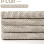 MIULEE Pack of 4 Couch Throw Pillow Covers 20x20 Inch Cream Soft Decorative Chenille Pillow Covers Farmhouse Accent Cushion Covers for Boho Spring Home Decor Sofa Bedroom Living Room