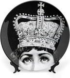 Lina Cavalieri Plate, Wall Decorative Plate, Mysterious Face Plate Wall Hanging Decoration,Including Bracket And Special Spring HooK,style-5,7inch