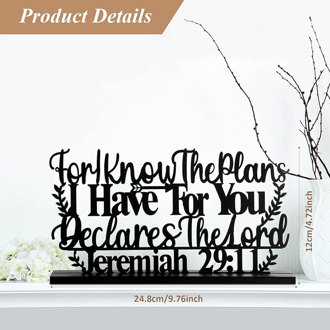 Jetec I Still Remember The Days I Prayed Sign Inspirational Table Blessed Signs Motivational Decor Farmhouse Table Home Centerpieces Faith Wooden Shelf for Living Room Office(Novelty Style)