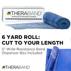 THERABAND Resistance Bands, 6 Yard Roll Professional Latex Elastic Band For Upper & Lower Body, Core Exercise, Physical Therapy, Pilates, Home Workouts, Rehab, Blue, Extra Heavy, Intermediate Level 2