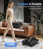Portable Under Desk Elliptical Machine with Wireless Remote. 12 Manual & 3 Automatic Speeds. Pedal Ellipse Leg Exerciser. Leg Exerciser While Sitting for Seniors Adults Home Office