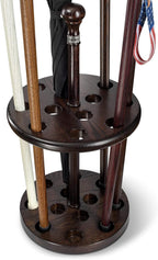 Asterom Handmade Wooden Stand for Walking Sticks & Umbrellas - Stylish Display Cane Stand Holder for Entryway (Walnut Color)