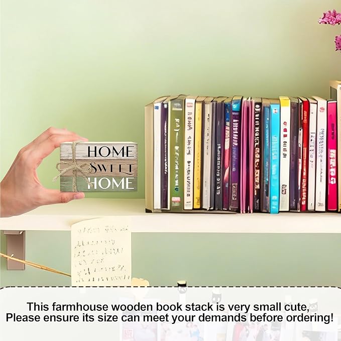 Mini Decorative Books For Home Decor, Small Wood Book Stack For Table Decor, Home Decor Book For Living Room Mantel, Farmhouse Stacked Books Decorative（L44）