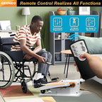 Under Desk Elliptical Machine, Electric Elliptical Exerciser for Senior, Quiet and Small Electric Seated Pedal for Home with Display Monitor, Remote Control and 12 Adjustable Speeds