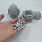 Enchanted 3D Egg with Miniature Inside - Handcrafted Printed Collectible | Fantasy Decor & Gift (Moon Dragon & Egg (Box))
