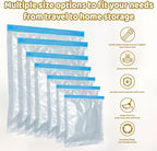 Vacuum Storage Bags with Electric Pump, Multi Size Space Saver Bags for Clothes, Comforters & Blankets, Compression Storage Bags with Airtight Seal, Reusable Travel Packing Bags (15.7 * 23.6 in)
