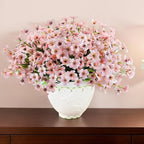 12Pcs UV Resistant Artificial Flowers Artificial Violet Outdoor Decor Realistic Faux Plants Silk Flowers No Fade for Patio Hanging Baskets Garden Pots Farmhouse Yard (Pink)