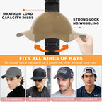 Vocanoe Hat Organizer for Baseball Caps, 2 Pack Hat Rack for Wall Strong Adhesive, Multilayer Hat Storage Holder, Wall Mounted Cap Racks for Closet Door and Bedroom