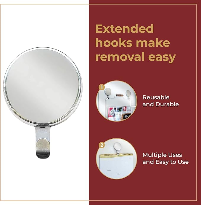 Haute Decor Attract Magnetic Hanger, 1 Pack - Strong Magnet Hook for Metal Doors and Surfaces