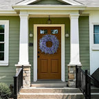 26" Lavender & Eucalyptus Wreath for Front Door, Porch, Window - Large Artificial Greenery Outdoor Wreath for Home, Farmhouse Decor - Spring, Summer, Fall, All Seasons (Purple)