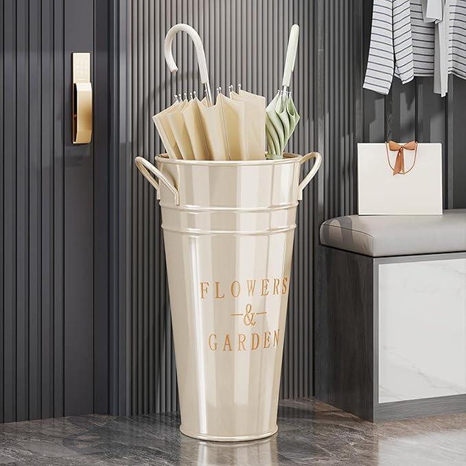 Pssopp Umbrella Holder Indoor, Space Saving Design Freestanding Umbrella Storage Bucket for Canes Walking Sticks Small Umbrellas