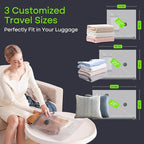 9 Pack Travel Vacuum Storage Bags with USB Electric Pump, Carry-on Size Space Saver Bags for Clothes and Clothing Travel，Compression Packing for Luggage and Suitcase