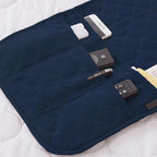 Armchair Caddy for Couch Remote Control Holder Premium Durable Non-slip Sofa Armset Organizer Caddy Storage for Recliner Couch 4 Pocket for Cell Phone Magazine 35"x13" Navy 1 Piece