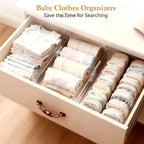 6 Pack Drawer Dividers for Clothes, 4" High 10.6"-16.9" Adjustable Drawer Dividers Expandable Dresser Drawer Organizer, Clear Drawer Separators for Clothes, Underwear, Cosmetic, Kitchen Utensils
