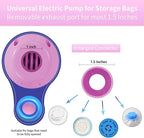 Electric Air Pump for Vacuum Storage Bags, Portable Travel Vacuum Pump Compressing Clothing Vacuum Seal Pump for Various Vacuum Seal Bags Pink(Storage Bag Not Included)