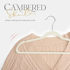 HOUSE DAY Premium Velvet Hangers 100 Pack, Non-Slip Clothes Hangers Ivory - Durable and Sturdy Felt Hanger, Velvet Hanger for Coat, Pants & Dress Slim Space Saving for Closet Organizer