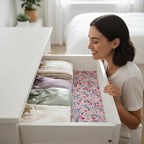 Floral Scented Drawer Liners for Dresser Drawers (10 Large Sheets, 19.7" x 14.4") - Non Adhesive Drawer Paper Liner for Bedroom Dresser & Closet Shelves by Linda’s Essentials