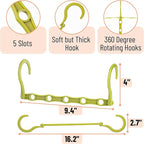 Mr. Pen- Space Saving Hangers for Clothes, 8 pcs, Autumn Colors, Plastic Multi Clothes Hangers Space Saving, 5 Slots, 360° Rotating Hooks