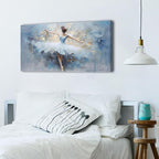 Ballerina Decor for Girls Room - Abstract Dance Decor, Ballerina Wall Art for Bedroom & Living Room - White Ballet Girl Canvas Paintings - Women Artwork Home Decorations - 20x40