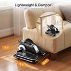 NEWBULIG Under Desk Elliptical Machine, Ellipse Leg Exerciser As Seen On TV with Remote Control, 12 Adjustable Speeds, Forward & Reverse, Mini Ellipse Leg Trainer for Home & Office