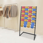 Scarf Display Stand, 10 Tier Metal Scarf Holder Organizer, Freestanding Scarf Rack, for Hanging Towels, Scarves, Clothes, Shawls, Blankets, Bandana, for Commercial Clothing Retail Store (Black)