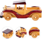 BESPORTBLE Vintage Wooden Car Model Decor Retro Wood Craft Ornament for Home Desktop Lightweight and Chic Rustic Vehicle Decoration Creative Collectible Gift for Model Enthusiasts