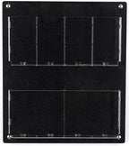 Displays2go Acrylic Wall Mounted Magazine Rack, 4-8 Adjustable Pockets, 2-Tiered - Black (2RP4BLK)