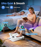 Portable Under Desk Elliptical Machine with Wireless Remote. 12 Manual & 3 Automatic Speeds. Pedal Ellipse Leg Exerciser. Leg Exerciser While Sitting for Seniors Adults Home Office