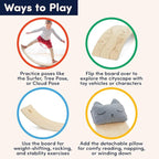 Battat Education – Wooden Balance Board for Toddlers – Montessori Wobble Toy for Core Strength & Coordination – Durable Wood Construction – Active Play for 3+ Years