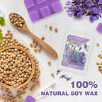 SCENTORINI Wax Melts Wax Cubes, Summer Scent, Lavender Wax Melts for Sleep, Scentsy Wax Melts for Warmer 4 Pack, Scented Soy Wax Strong Scent, 4 * 1.25oz