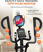 pooboo Elliptical Machine, Elliptical Exercise Machine with 16-Level Resistance&Quiet Magnetic Driving System, Elliptical Machine for Home with LCD Monitor,15.5-17IN Stride, 350LBS Weight Capacity
