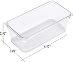 Masirs Clear Drawer Organizer - Easily Organize and Customize the Layout of Drawers. Great for Office Desk, Utensils, Cosmetics and Makeup. (8-Piece Set)