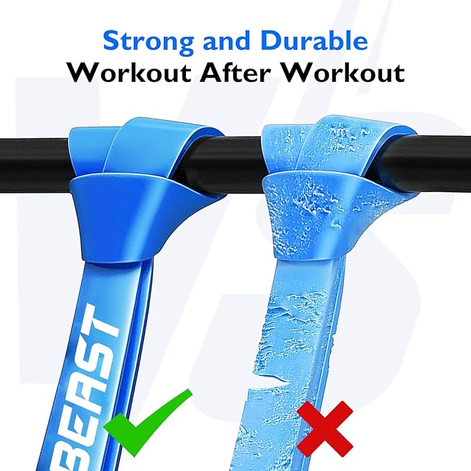 FitBeast Resistance Bands Set, Pull Up Assist Bands for Strength Training, Powerlifting, Muscle Toning, Yoga, Mobility Exercises, Rehabilitation, Full-Body Workout