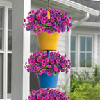 12 Bundles Morning Glory Artificial Flowers for Outdoor Decoration UV Resistant Fake Plastic Plants Artificial Greenery for Indoor Outdoor Garden Patio Window Box Home Decor