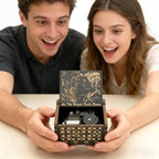 Pursuestar Wind Up Music Box - Labyrinth-As The World Falls Down, Vintage Engraved Wood Mechanism Musical Gifts for Mother's Day Valentine's Day Anniversary Christmas Thanksgiving
