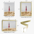 14x17 Aluminum Metal Picture Frame,Tempered Glass Gold Photo Frame 14x17 for Family Photo,Posters,Art,Document to Wall Mount Horizontally or Vertically