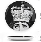 Lina Cavalieri Plate, Wall Decorative Plate, Mysterious Face Plate Wall Hanging Decoration,Including Bracket And Special Spring HooK,style-5,7inch