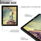 100% Solid Wood 7x9 Picture Frame Set of 3, Black Frame for 7 x 9 Inch Picture Poster Photo, Light Weight 7 by 9 HQ Matte Black Frame for Wall - 3 Pack/Black/7"x9"