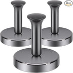 Neosmuk Magnetic Coat Hook,170lb Strong Extra Heavy Duty Magnet Hooks,Magnetic Wreath Hanger/Holder for Metal Doors,Purse,Towel,Stocking,Cruise Cabin,Gunmetal,3 Pack