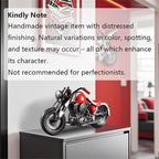Vintage Motorcycle Model Decorative Collectible - Handmade Retro Iron Motorcycle Figurine Decor Art for Vintage Home Office Decor