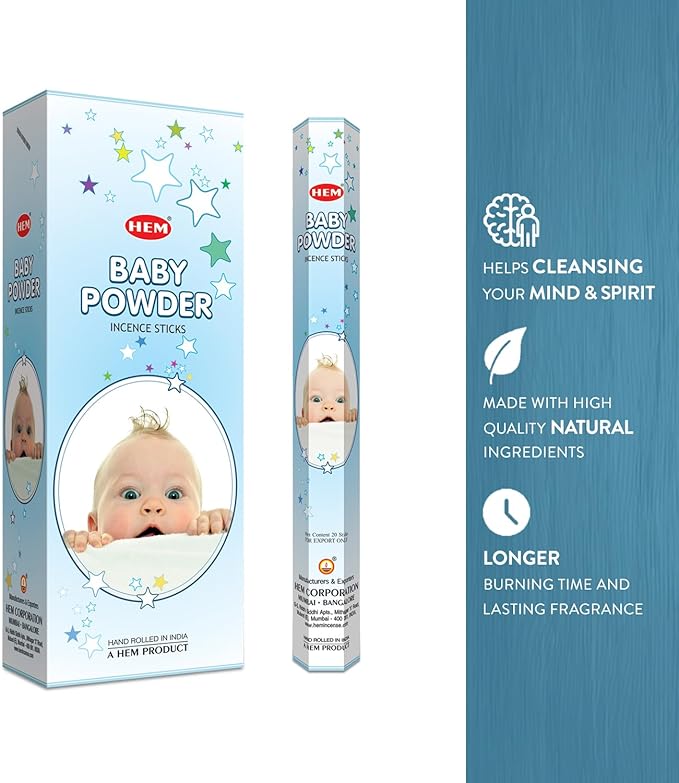 Baby Powder - 120 Sticks - Hem Incense