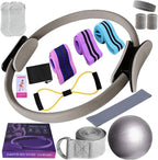 Better Me Pilates Kit, 11Pcs Better Me Pilates Essentials Kit for Women, Better Me Home Pilates Ring and Ball Set, Yoga Ball 25cm Figure 8 Resistance Band Yoga Bands for Home and Gym Workout