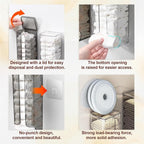JEPELUS 2 PCS Underwear Storage Box Wall Mounted Drawer Organizer, Transparent Sock and Underwear Organizer, Multipurpose Coverd Storage Rack for Closet Wardrobe Bedroom Bathroom Lingerie Panties Ties